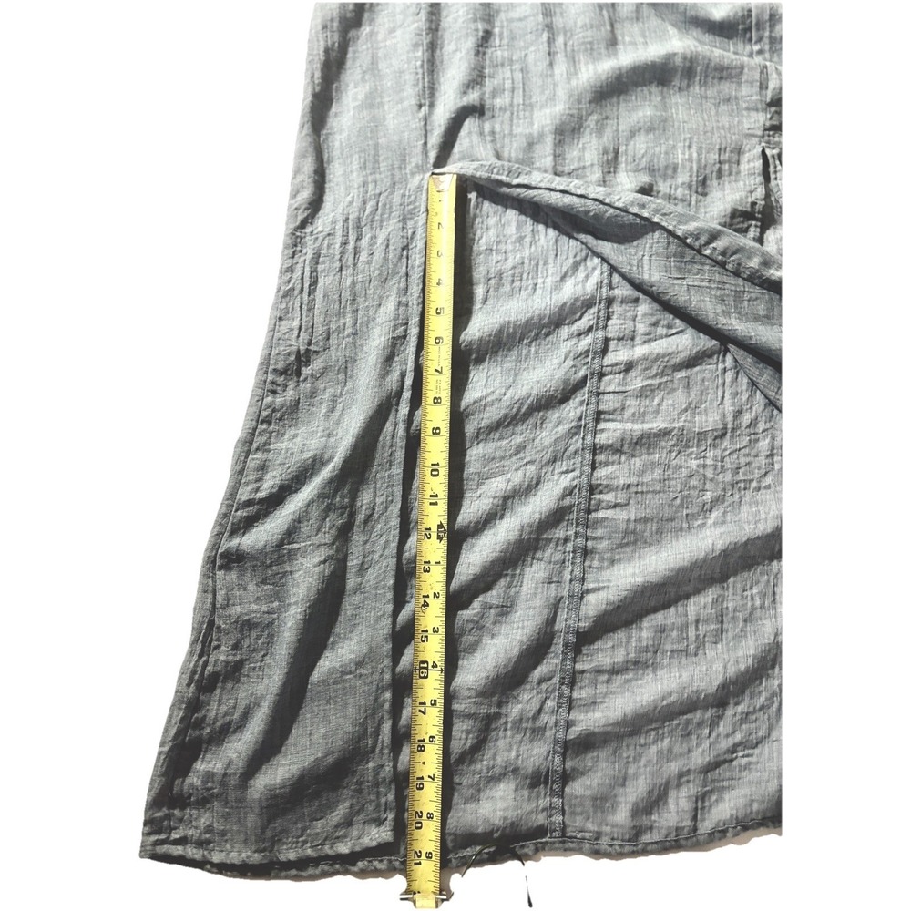 Chambray Dress Womens Tie-Front Midi Cover Up  Classic Sz M Resort Clean Girl - Picture 9 of 12